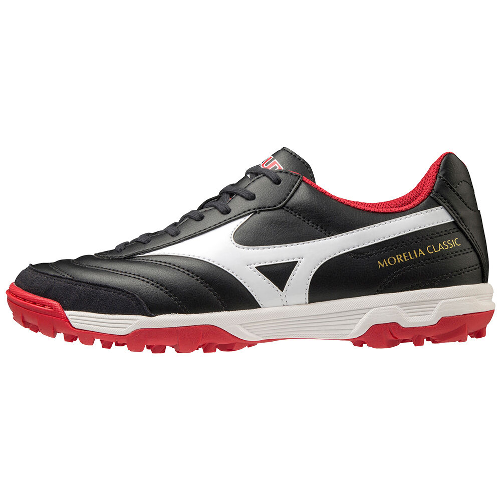 Mizuno Morelia Sala Classic TF - Erkek Krampon - Siyah/Beyaz/Kırmızı Türkiye (VWUYGQ-905)